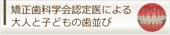 矯正歯科学会認定医による大人と子どもの歯並び