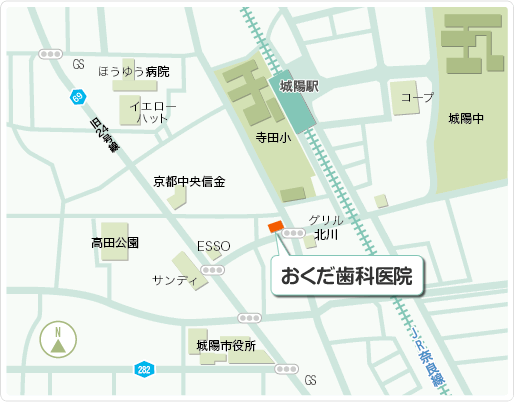 城陽駅周辺地図